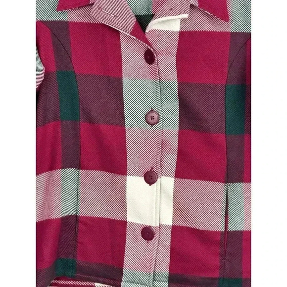 Cabelas Shacket Womens Size Large Plaid Check Pockets Pockets Button Front - Picture 3 of 5